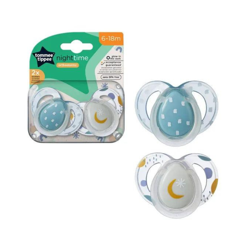 2 Style Soothers 6-18M Glow In The Dark