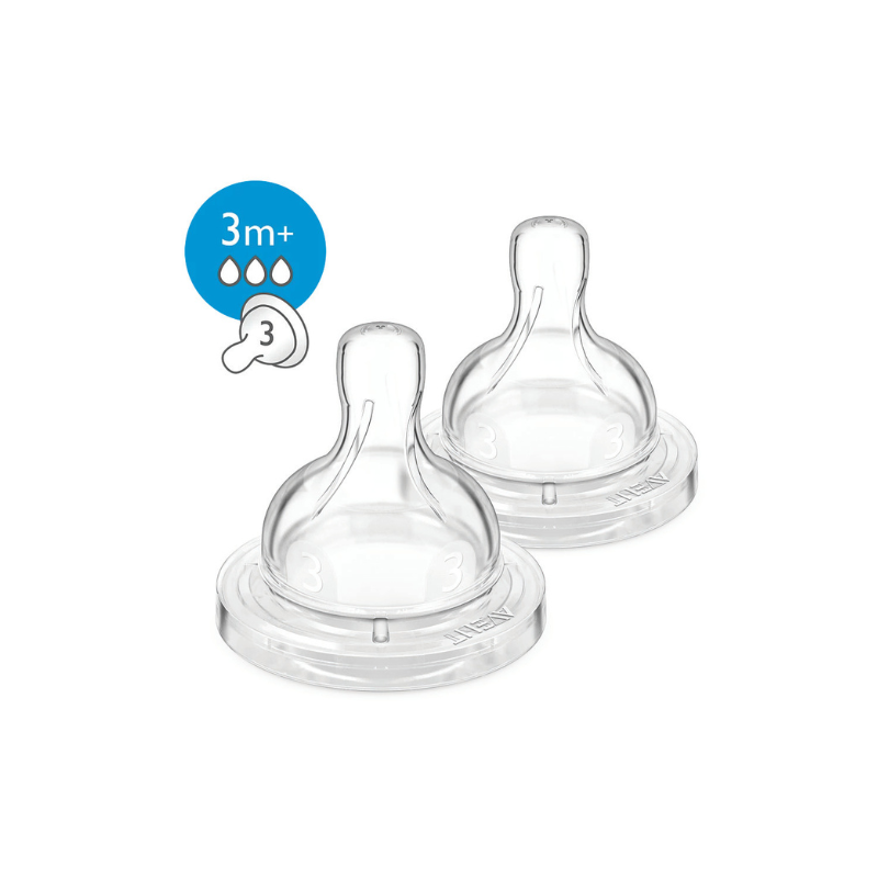 2 classic+ teats med. flow 3 holes - 3m+