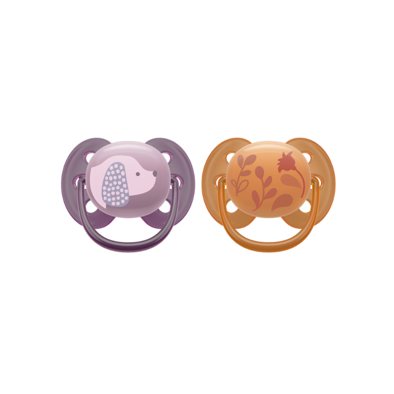 2 deco ultra soft soothers -6-18m girl (SCF091/18)