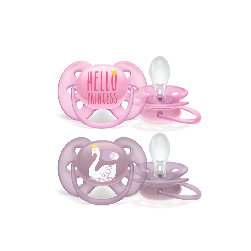 2 deco ultra soft soothers - 6-18m girl (SCF223/02)