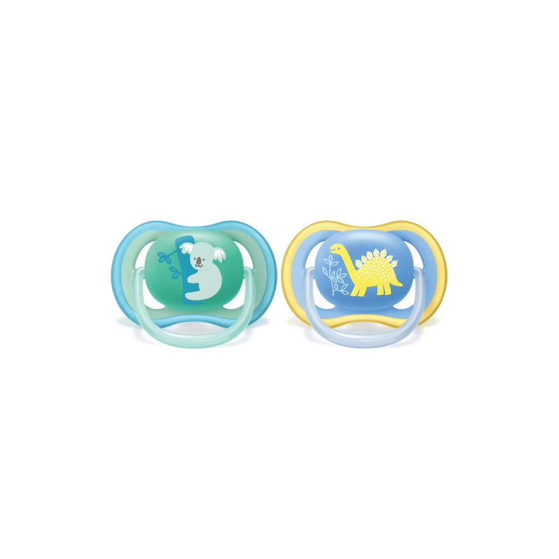 2 deco ultra soft soothers 18m+