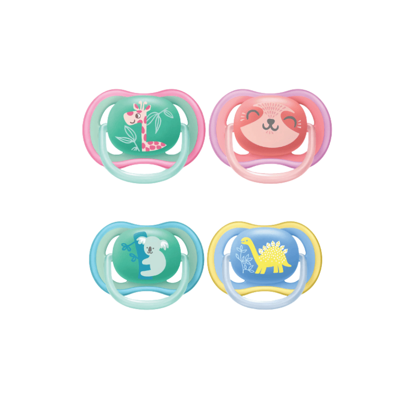 2 deco ultra soft soothers 18m+