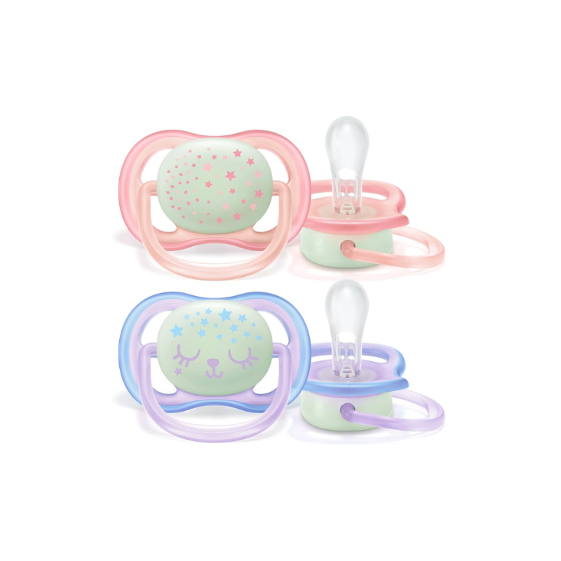 2 ultra air night time soother 0-6 - girl (SCF376/12)