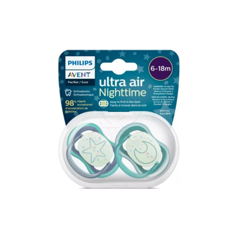 2 ultra air night time soother 6-18 - boy (SCF376/13)