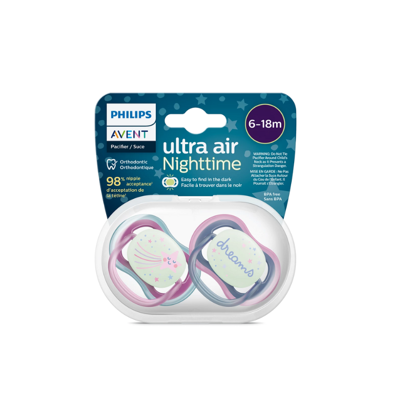 2 ultra air night time soother 6-18 - girl (SCF376/14)