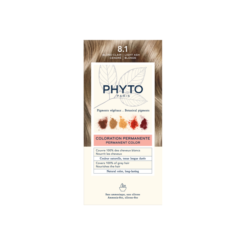 8.1 Light Ash Blonde / Permanent Color / 1.69 Fl.Oz. + 1.69 Fl.Oz. + 0.40 Fl.Oz.
