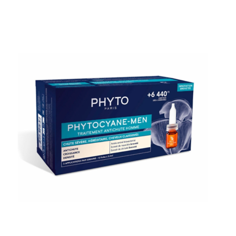 Anti Hair Loss Treatment For Men / Phytocyane Men / 12 X 3,5ml