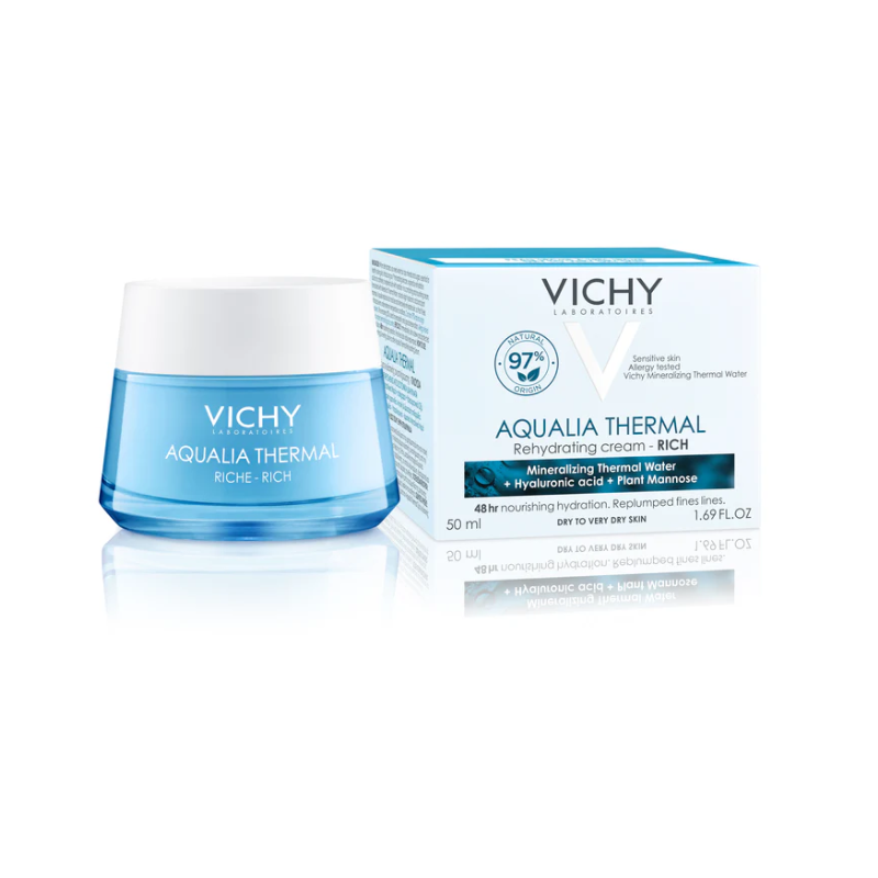 Aqualia Thermal Rich Face Cream Moisturizer For Dry Skin With Hyaluronic Acid 50ml