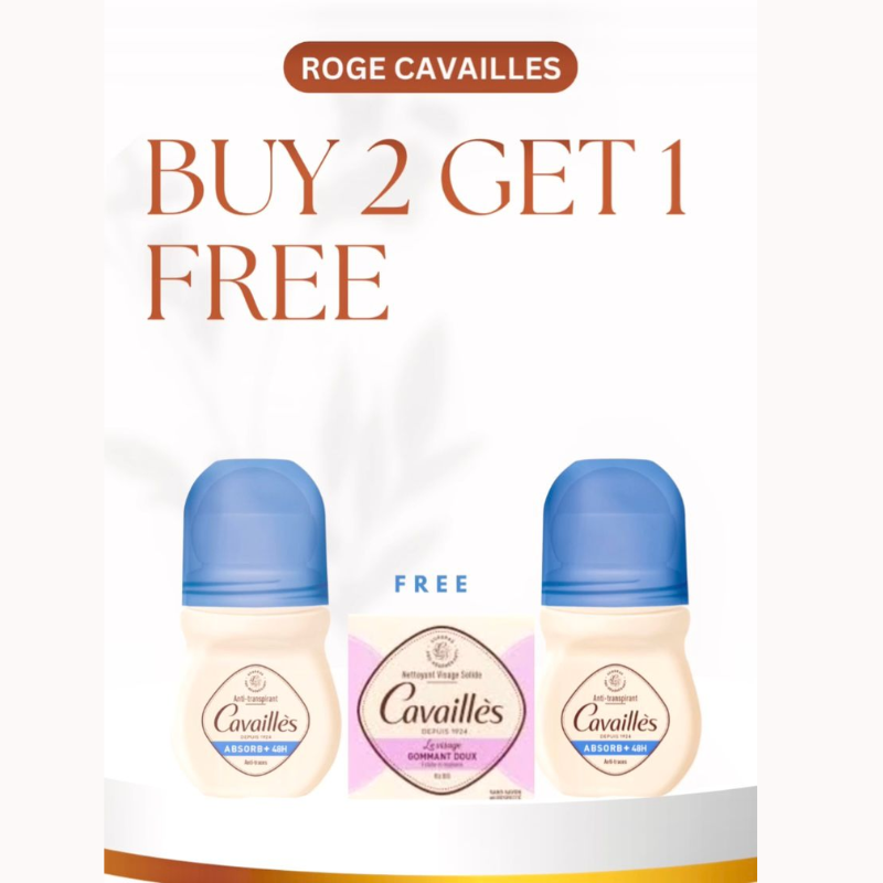 Buy 2 Absorb+ 48H Roll-Ons, Get 1 Free Gentle Scrub Soap