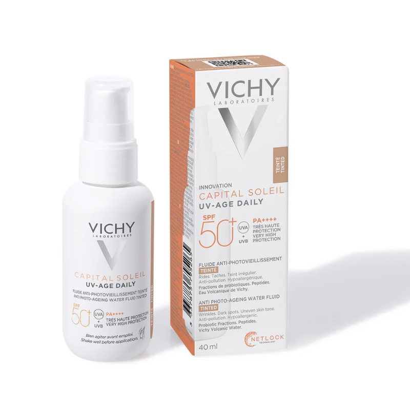 Capital Soleil Uv Age Tinted Anti Ageing Sunscreen Spf 50+ With Niacinamide 40ml