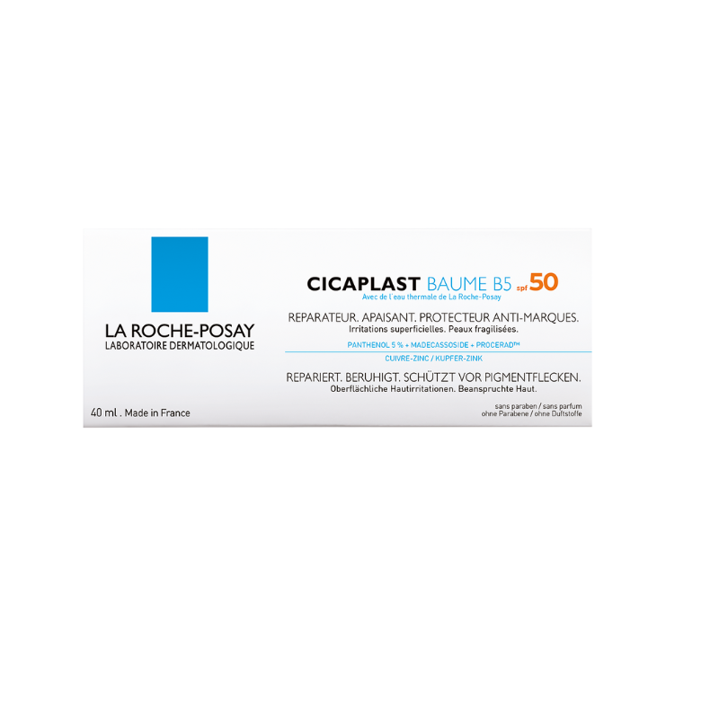Cicaplast Baume B5+ Spf 50: Soothing Repairing Balm For Dry, Irritated, & Sun Exposed Skin 40ml
