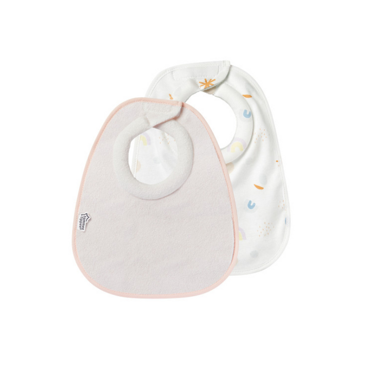 Feeding Bibs 2pcs Grey/ blue / pink