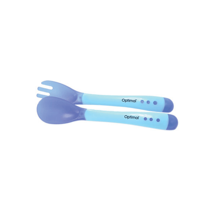 Flexible Silicone Spoon & Fork (4m+)