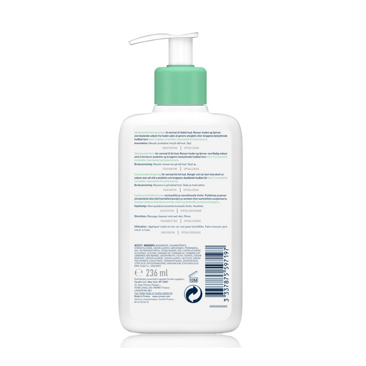 Foaming Cleanser For Normal To Oily Skin With Hyaluronic Acid 236ml