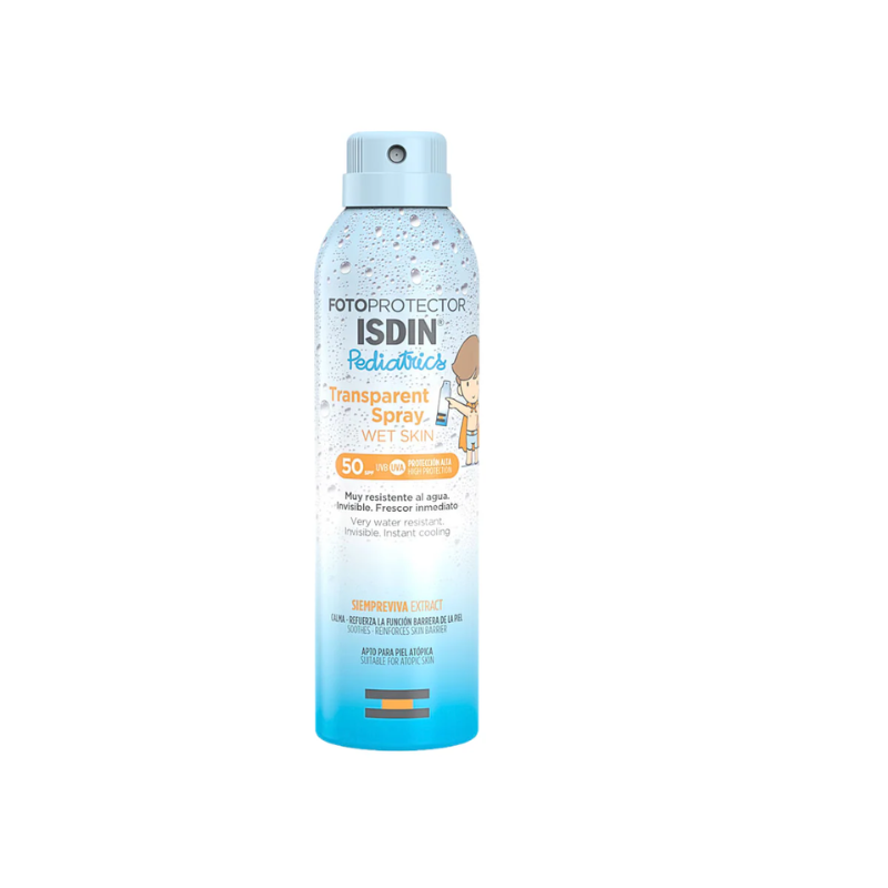 Fotoprotector Isdin Transparent Spray Wet Skin Pediatrics Spf50+