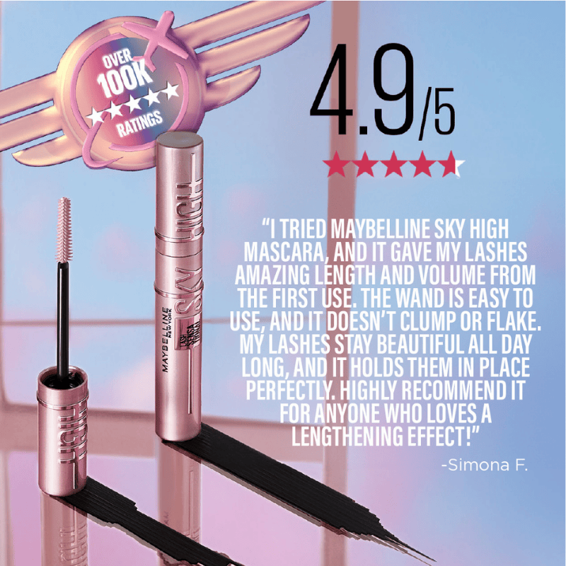 Lash Sensational Sky High Mascara - Volumizing & Lengthening Black