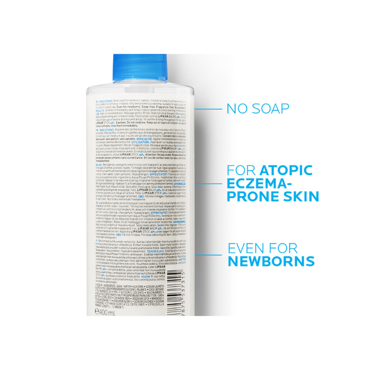 Lipikar Syndet Ap+ Body Wash For Eczema Prone Skin 400ml
