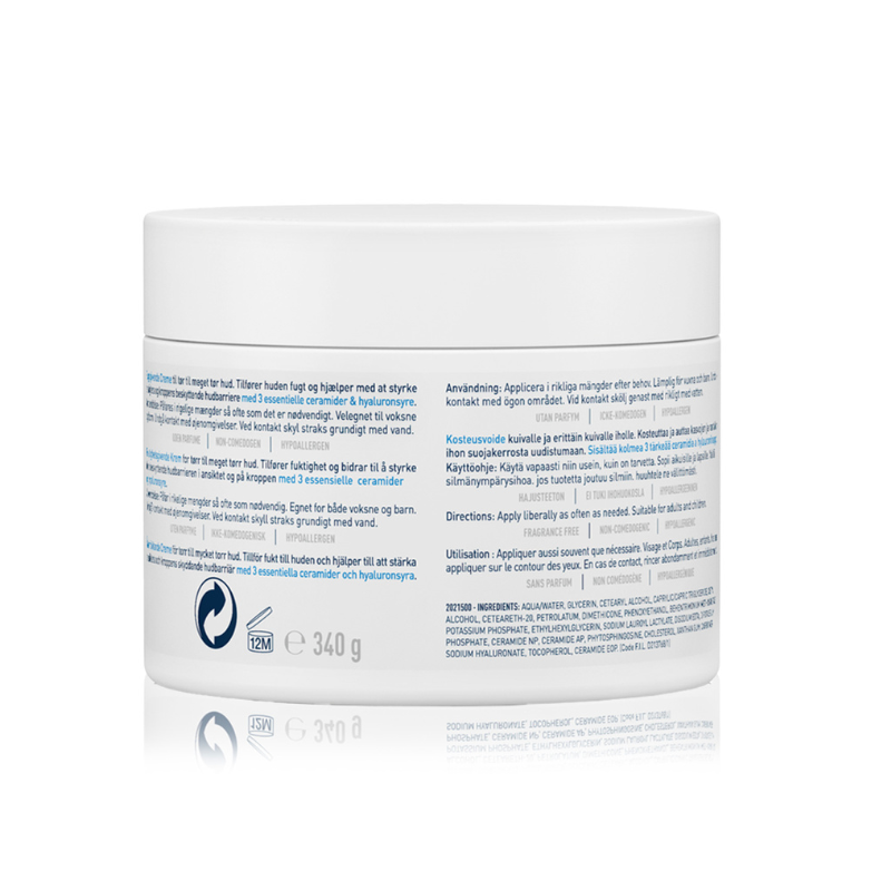 Moisturizing Cream For Dry Skin With Hyaluronic Acid 340g
