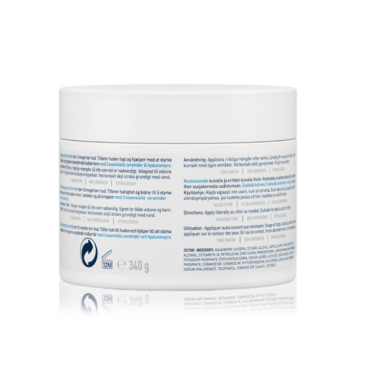 Moisturizing Cream For Dry Skin With Hyaluronic Acid 340g
