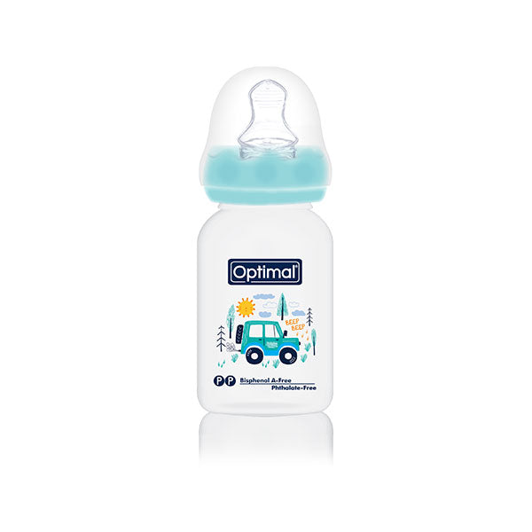 Narrow Neck Orthodontic Feeding Bottle 140 ML blue
