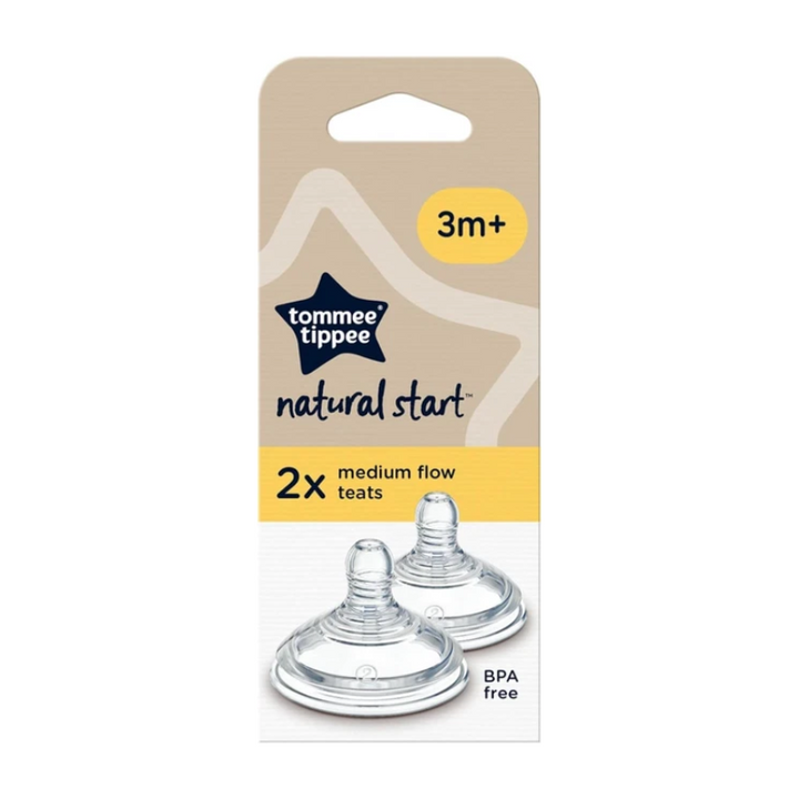 Natural Start 2x Medium Flow Teats 3m+