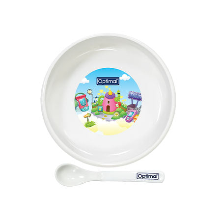 Non-Slip Feeding plate With Silicone Tip Spoon (4m+)