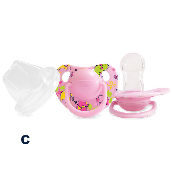 Orthodontic Silicone Pacifier 0+ (OPB-0107) Girls