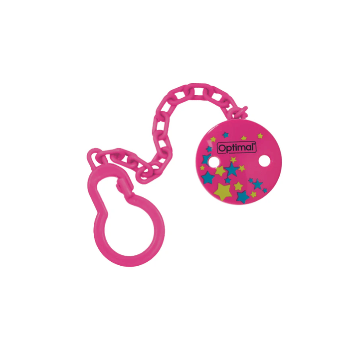Pacifier Holder With Plastic Clip Girls