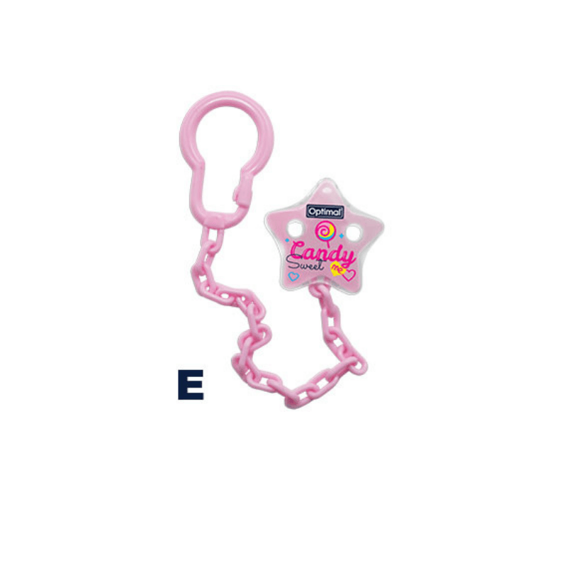 Pacifier Holder With Plastic Clip Pink