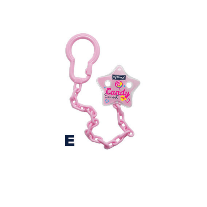 Pacifier Holder With Plastic Clip Pink