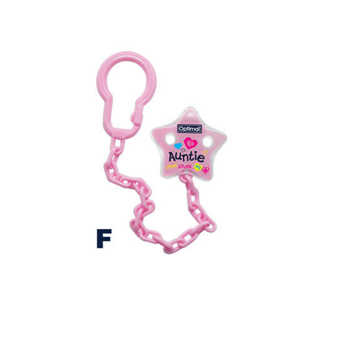 Pacifier Holder With Plastic Clip Pink