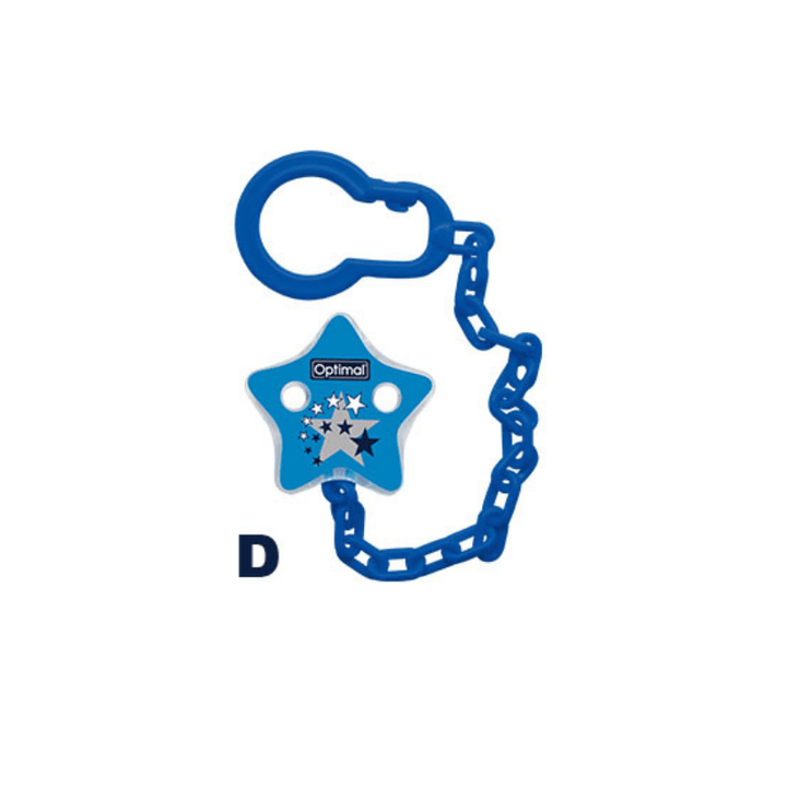 Pacifier Holder With Plastic Clip Blue OPB-1044