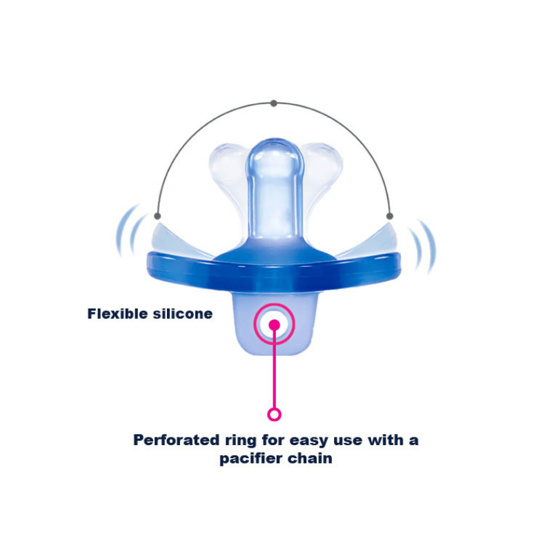 Round Nipple Silicone Pacifier - 6+ (OPB-1445)