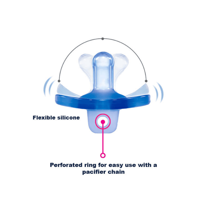 Round Nipple Silicone Pacifier - 6+ (OPB-1445)