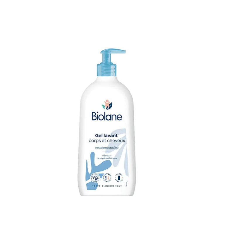 Shampoo 2 in 1 350ml with pump
 GEL CORPS ET CHEVEUX 2 EN 1