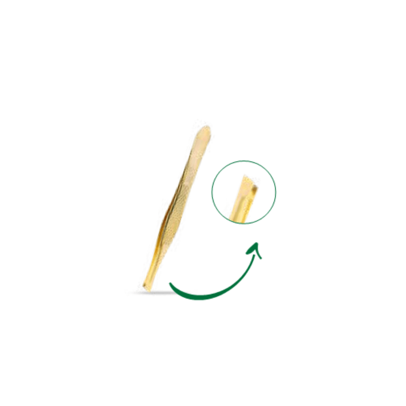 Slant Gold Tweezer