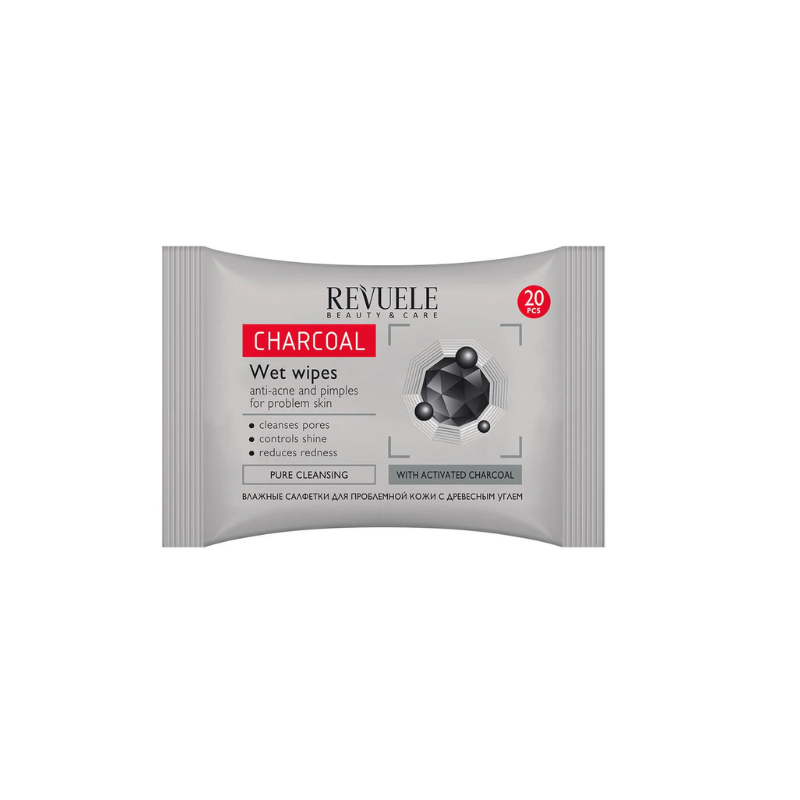 Wet Wipes Charcoal Anti-Acne And Pimples For Problem Skin