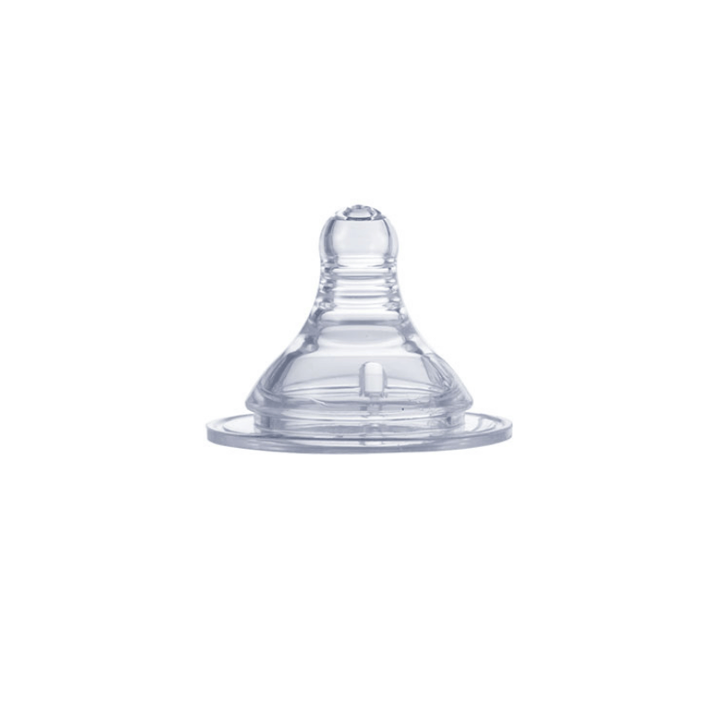 Wide Neck Silicone Nipple 0+ (2Pcs)