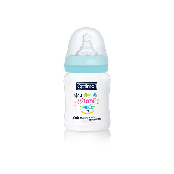 Wide Neck Feeding Bottle 180ml blue