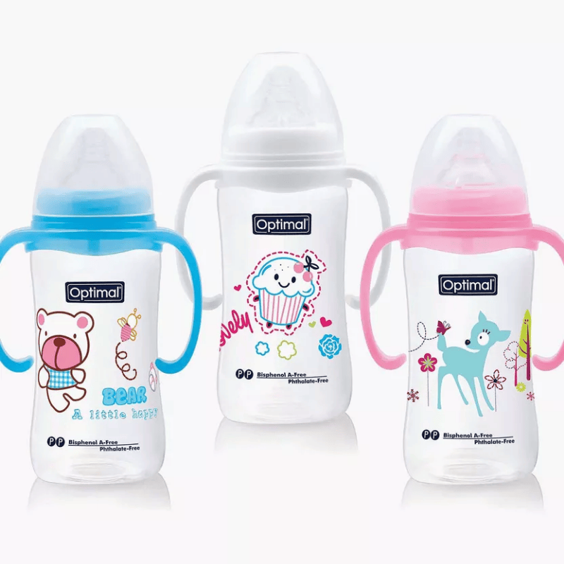 Wide Neck Feeding Bottle With Handle 300ml